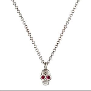 ORIGINAL Me&Ro Sterling Silver Mini Skull Pendant with Ruby Eyes - SOLD OUT